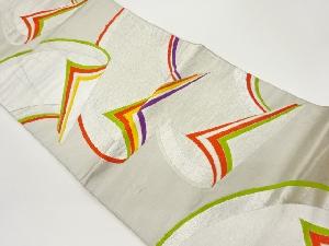 帯に檜垣模様織出し袋帯